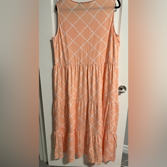 Lands’ End Peach Tiered Maxi Dress - Picture 2 of 6